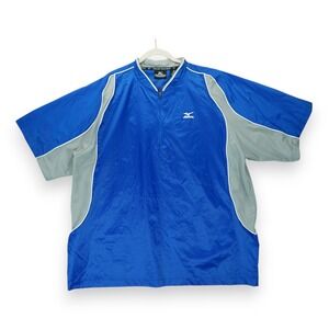 NWT Mizuno Teamwear Batting Jersey Shirt XXL Wind Water Protection‎ Blue & Gray